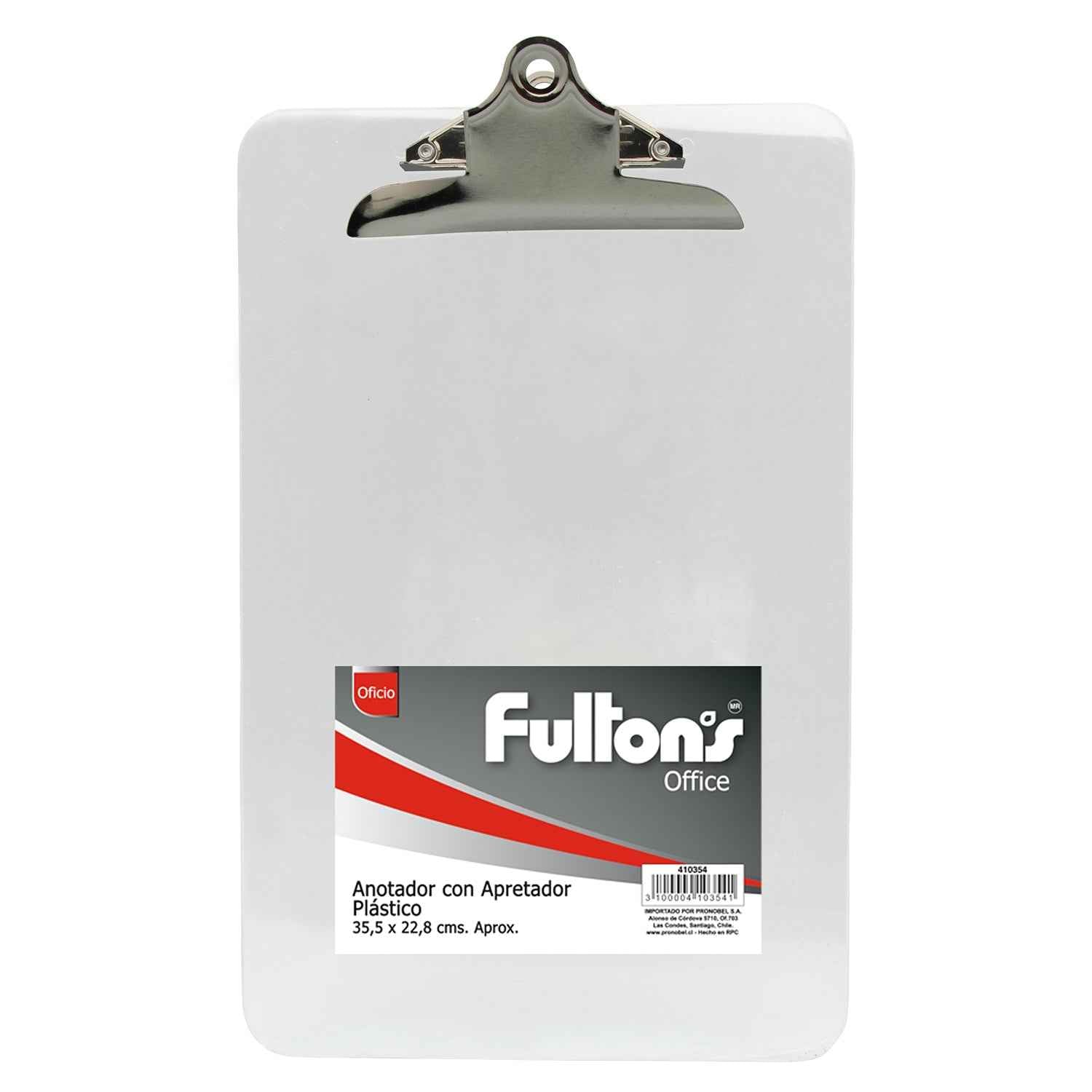 Anotador Plástico Con Apretador Metal Oficio | Fultons